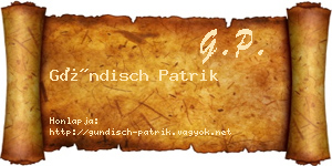 Gündisch Patrik névjegykártya